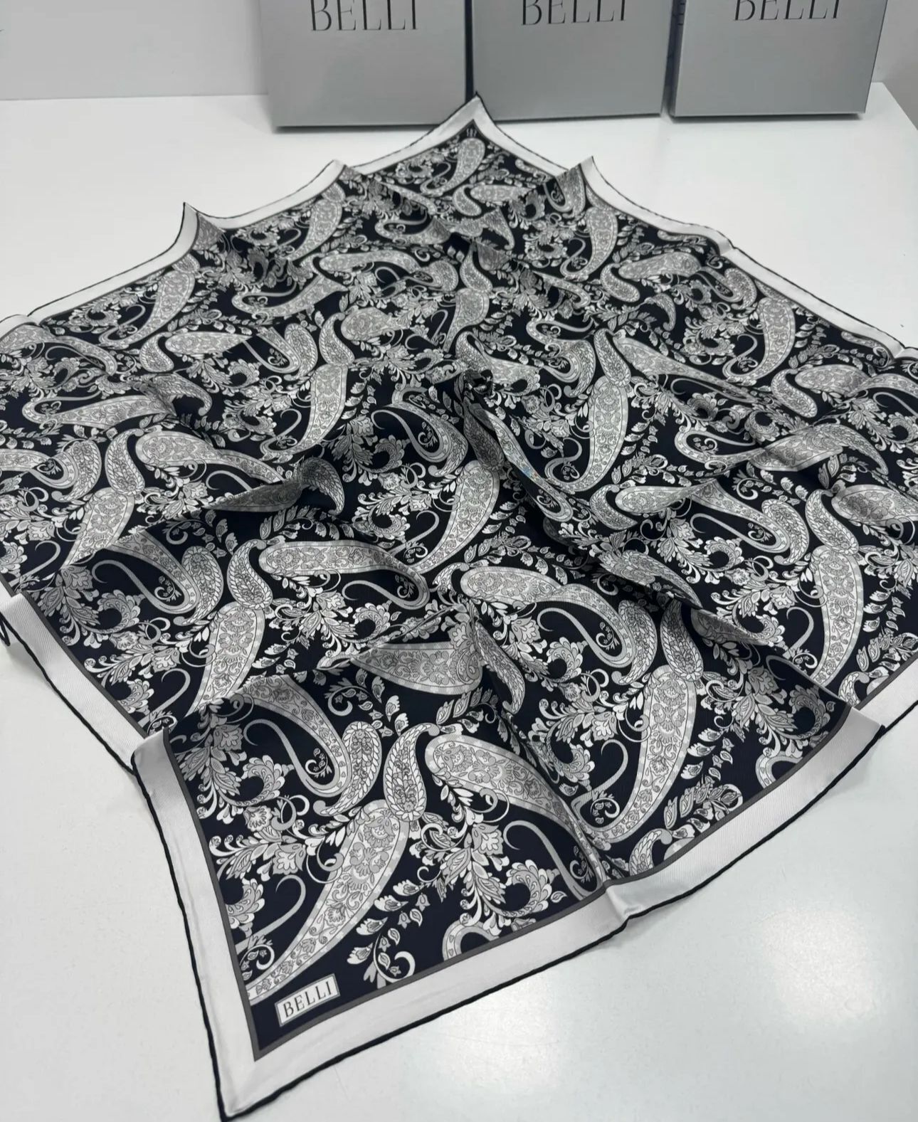 Belli İpek Eşarp 2025 İlkbahar-Yaz - 4101D-83 Sura