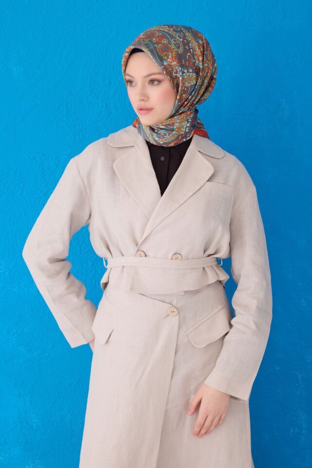 Belli İpek Eşarp 2025 İlkbahar-Yaz - 4101D-39- Sura