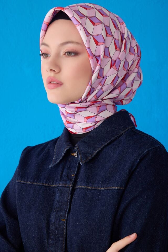 Belli İpek Eşarp 2025 İlkbahar-Yaz - 4112D-53- Tivil