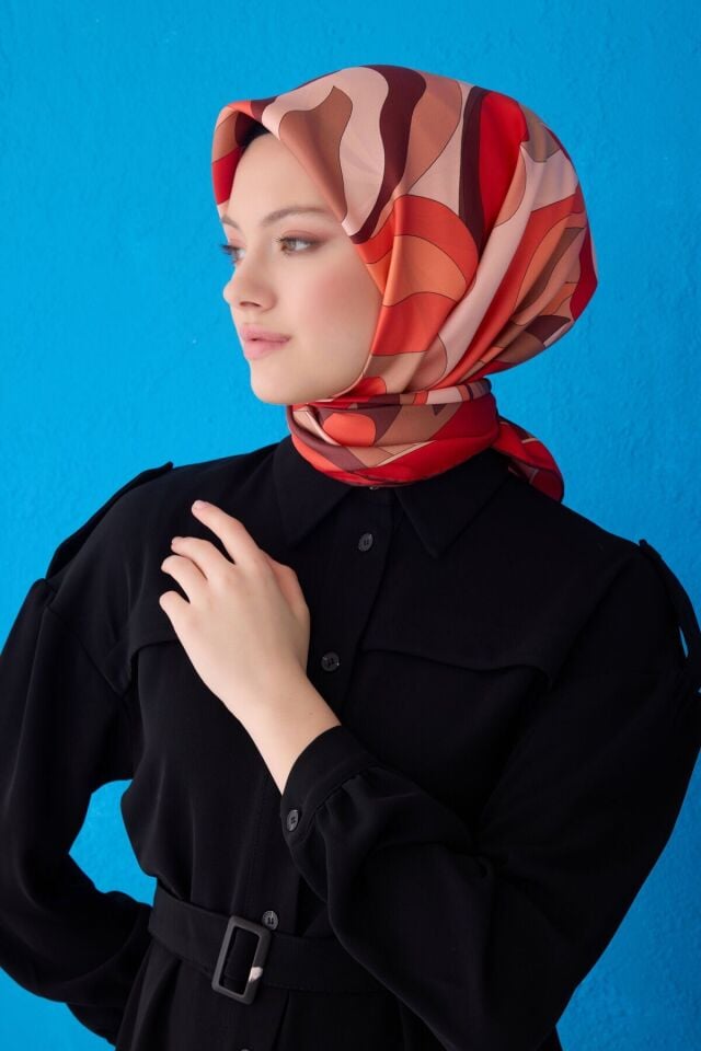 Belli İpek Eşarp 2025 İlkbahar-Yaz - 4108D-39-Tivil