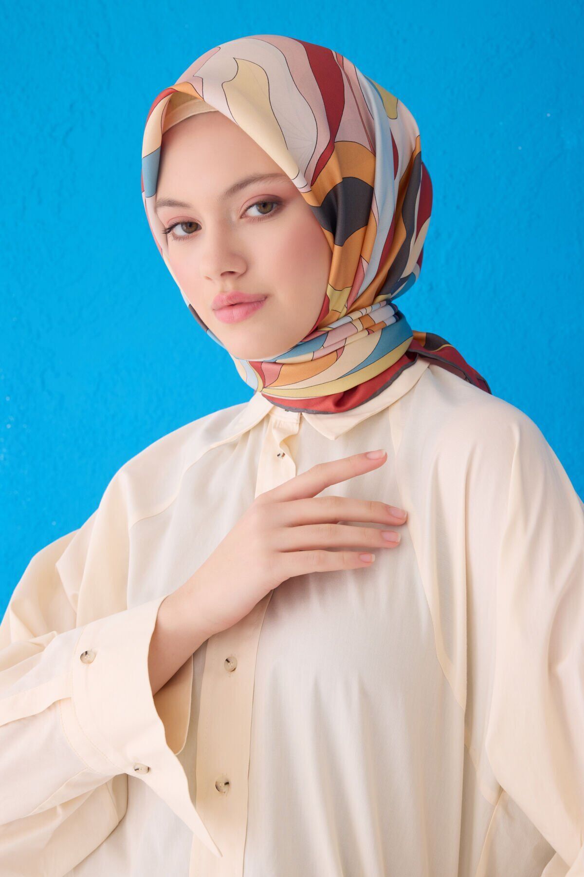 Belli İpek Eşarp 2025 İlkbahar-Yaz - 4108D-82-Sura