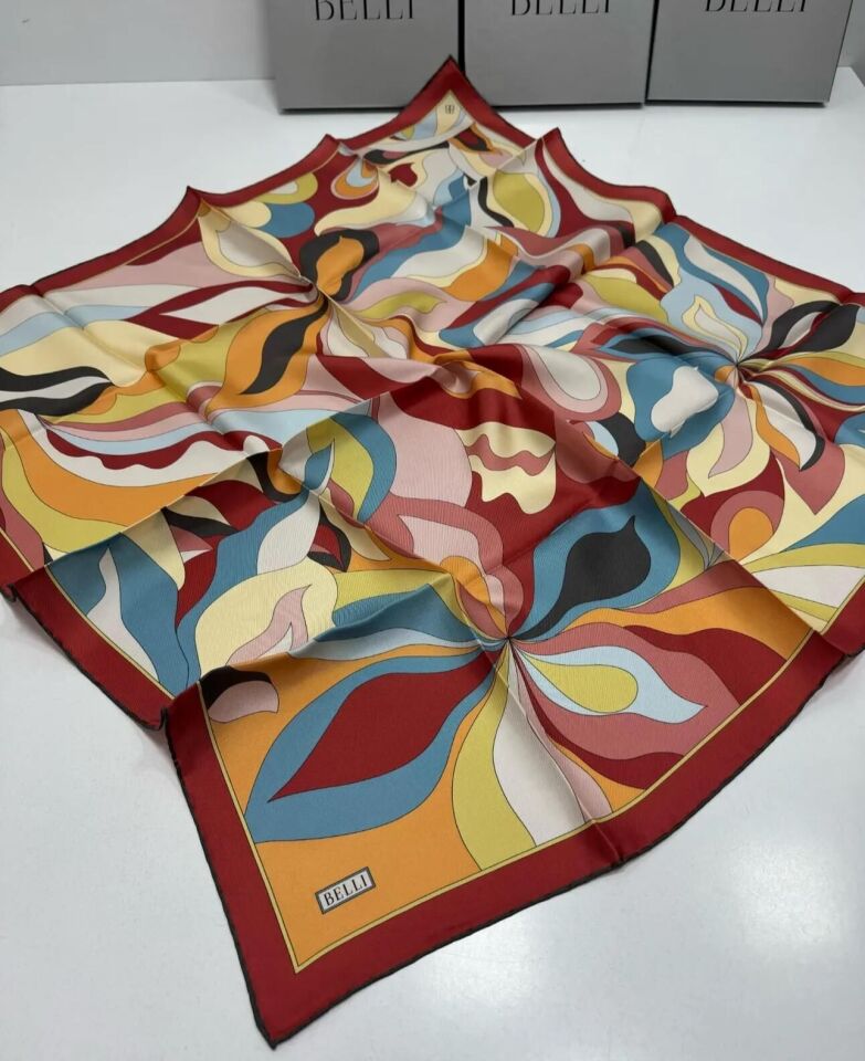 Belli İpek Eşarp 2025 İlkbahar-Yaz - 4108D-82-Sura