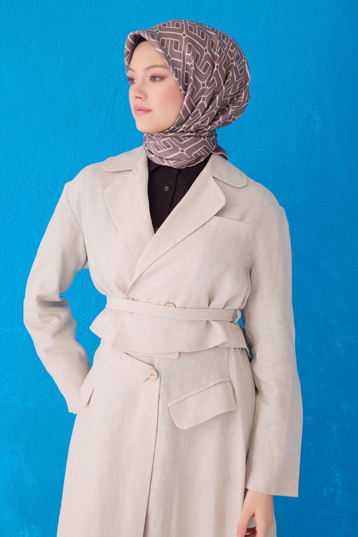 Belli İpek Eşarp 2025 İlkbahar-Yaz - 4118D-58 - Tivil