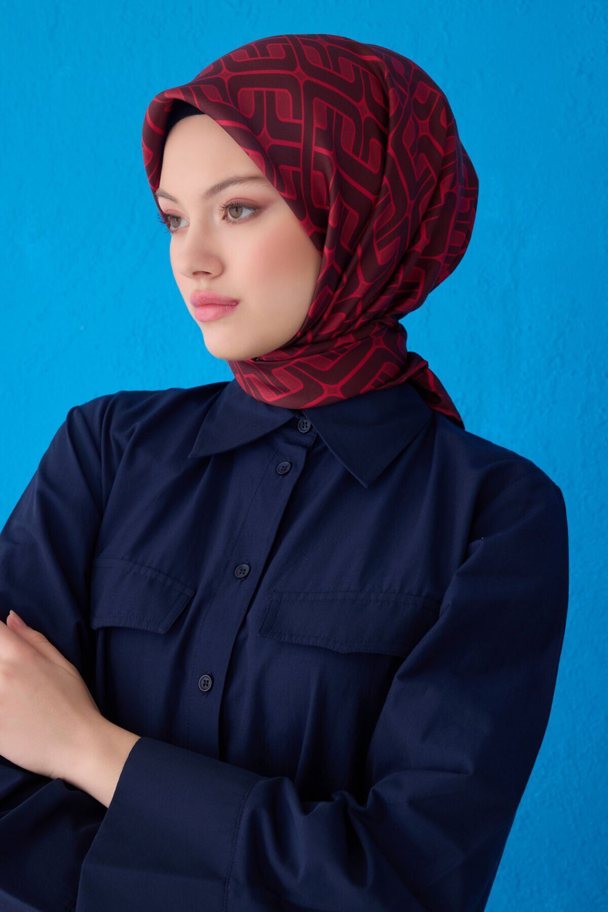 Belli İpek Eşarp 2025 İlkbahar-Yaz - 4118D-84- Tivil