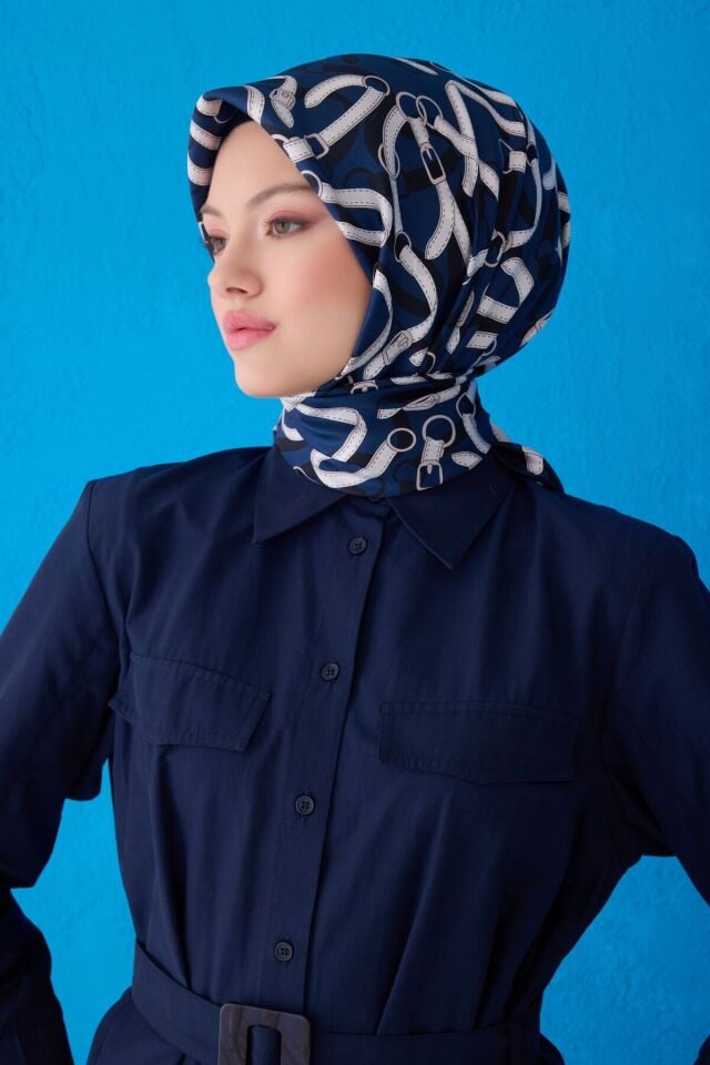 Belli İpek Eşarp 2025 İlkbahar-Yaz - 4125D-09- Tivil