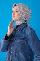 Belli İpek Eşarp 2025 İlkbahar-Yaz - 4125D-06- Tivil