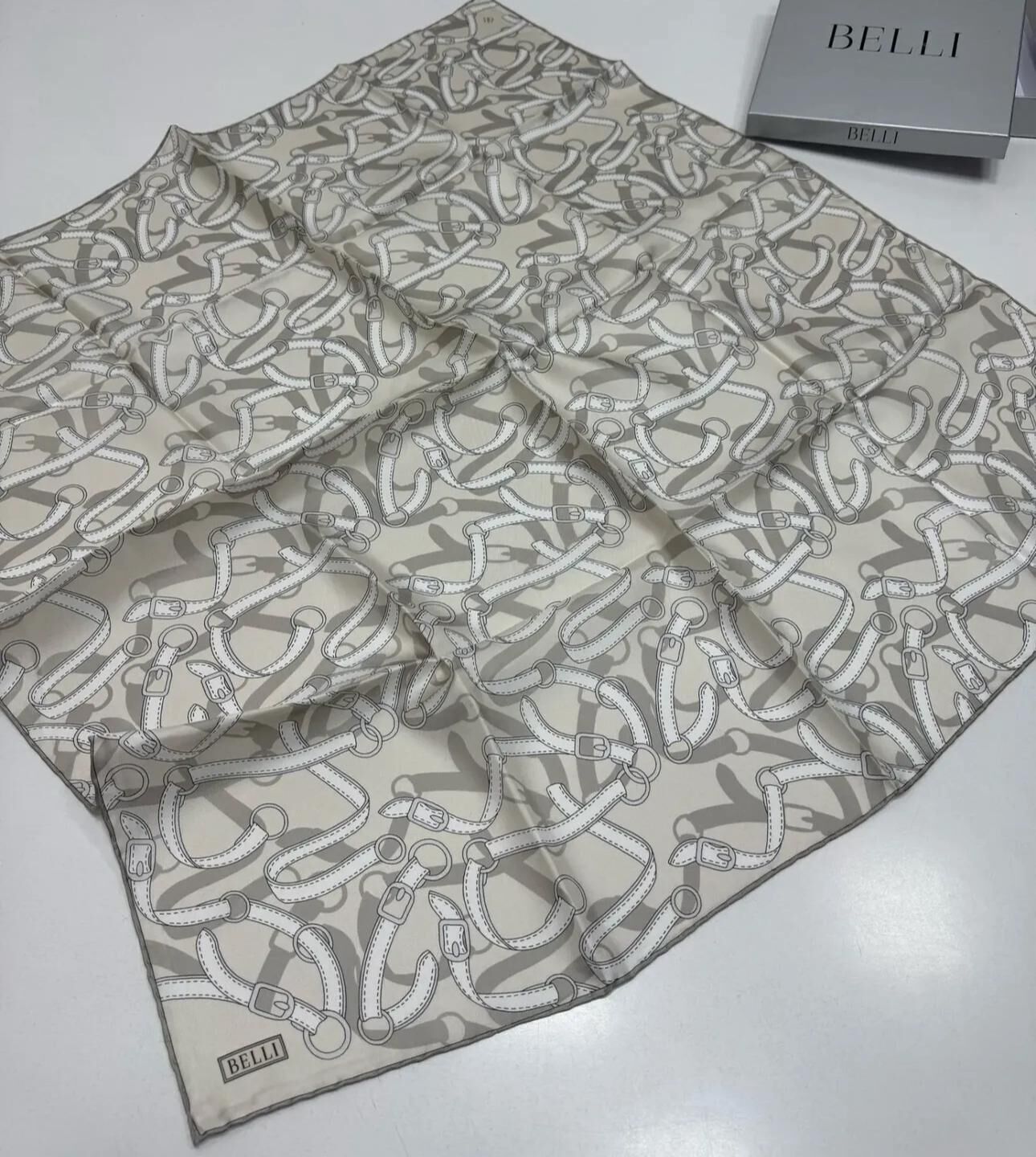 Belli İpek Eşarp 2025 İlkbahar-Yaz - 4125D-83- Tivil