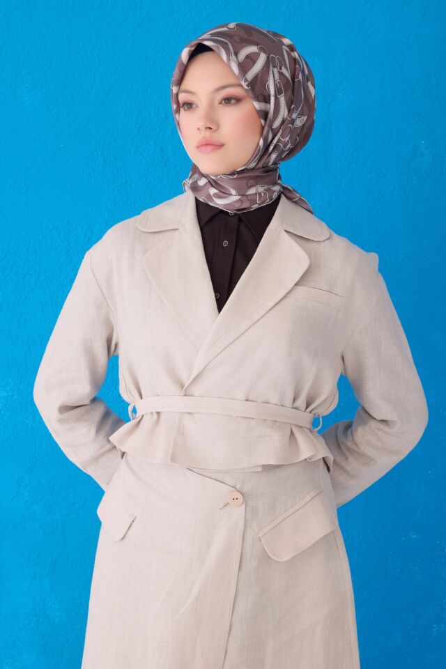 Belli İpek Eşarp 2025 İlkbahar-Yaz - 4125D-56- Tivil