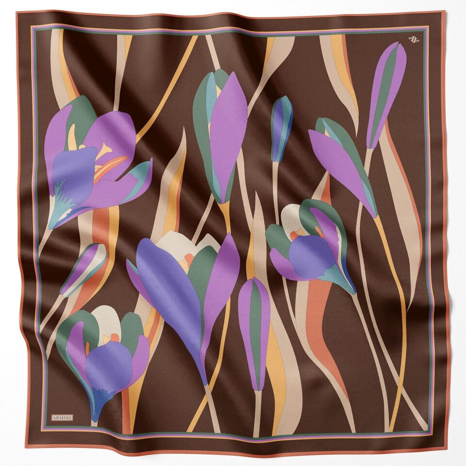 Armine İpek Eşarp 2025 İlkbahar-Yaz - 9302D-83 - Tivil