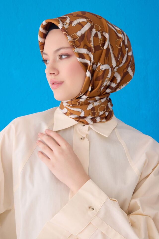 Belli İpek Eşarp 2025 İlkbahar-Yaz - 4125D-04- Tivil