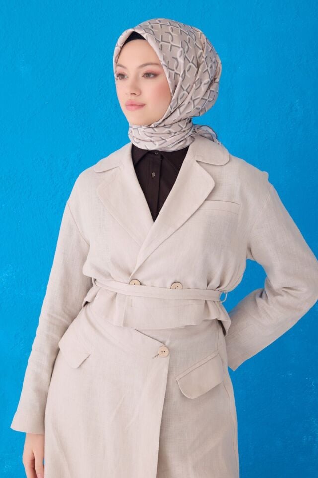 Belli İpek Eşarp 2025 İlkbahar-Yaz - 4102D-83 - Tivil