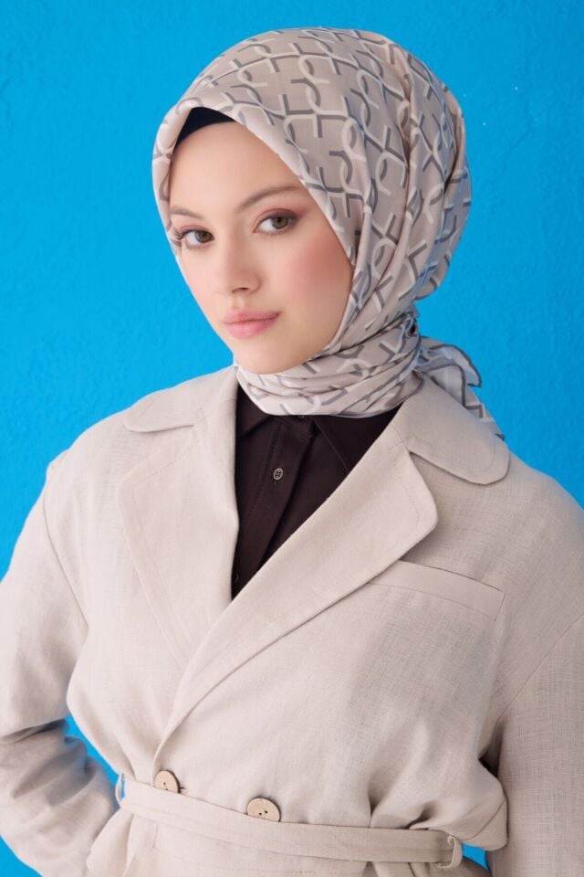 Belli İpek Eşarp 2025 İlkbahar-Yaz - 4102D-83 - Tivil