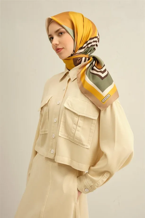 Armine İpek Eşarp 2025 İlkbahar-Yaz - 9313D-31 - Tivil