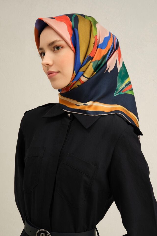 Armine İpek Eşarp 2025 İlkbahar-Yaz - 9340D-55 - Tivil