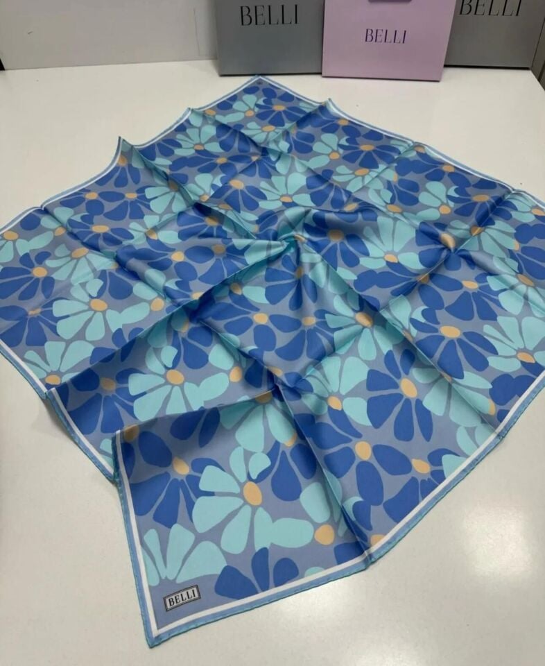 Belli İpek Eşarp 2025 İlkbahar-Yaz - 4116D-40 -Tivil