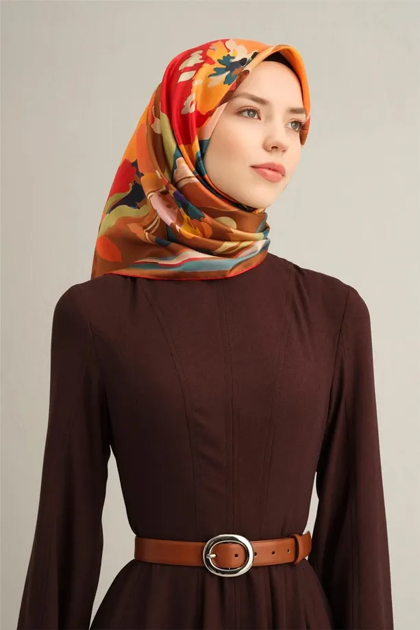 Armine İpek Eşarp 2025 İlkbahar-Yaz - 9340D-84 - Tivil