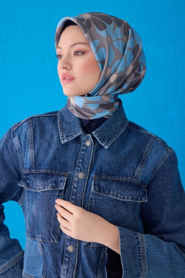 Belli İpek Eşarp 2025 İlkbahar-Yaz - 4116D-41 - Tivil