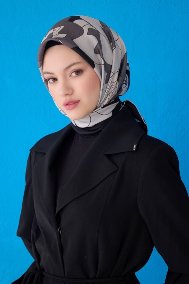 Belli İpek Eşarp 2025 İlkbahar-Yaz - 4127D-87 - Tivil