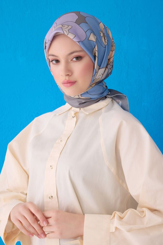 Belli İpek Eşarp 2025 İlkbahar-Yaz - 4127D-85 - Tivil