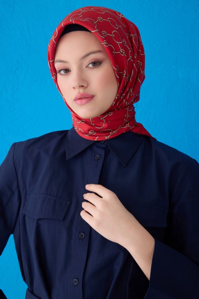 Belli İpek Eşarp 2025 İlkbahar-Yaz - 4109D-85- Tivil