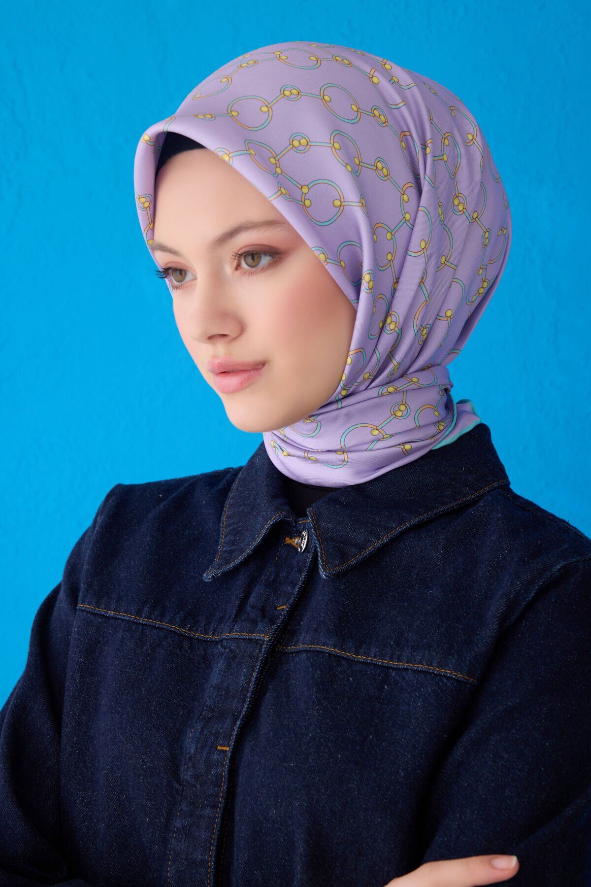 Belli İpek Eşarp 2025 İlkbahar-Yaz - 4109D-51 - Tivil
