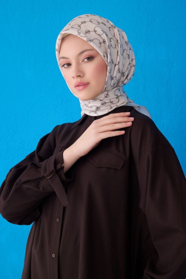 Belli İpek Eşarp 2025 İlkbahar-Yaz - 4109D-83- Tivil