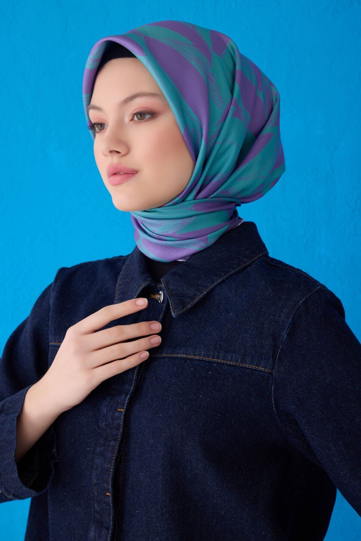 Belli İpek Eşarp 2025 İlkbahar-Yaz - 4123D-36 - Tivil