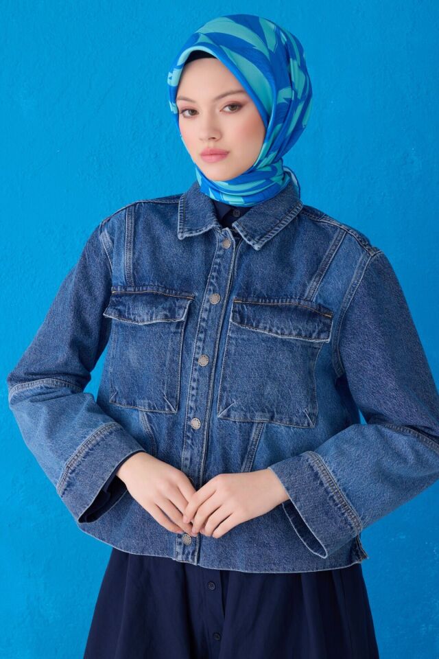 Belli İpek Eşarp 2025 İlkbahar-Yaz - 4123D-54- Tivil