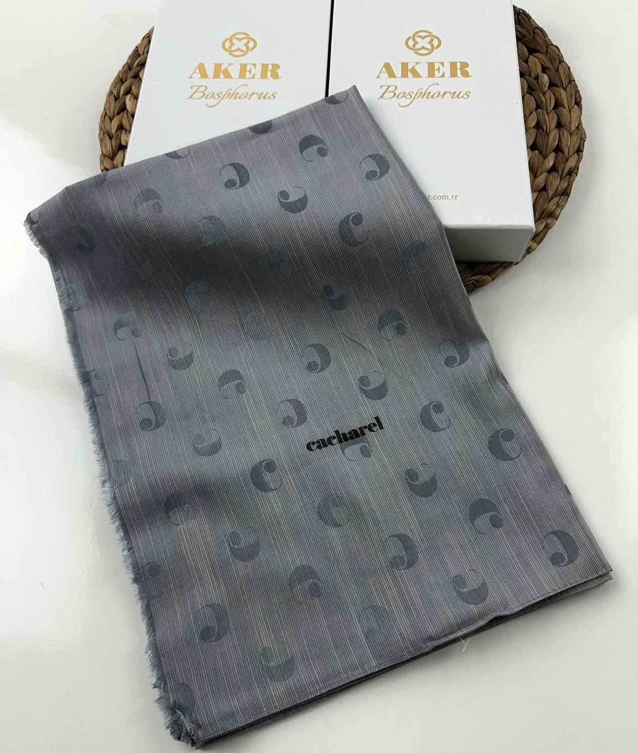 Cacharel Pamuk İpek Şal Antrasit 8936981-974