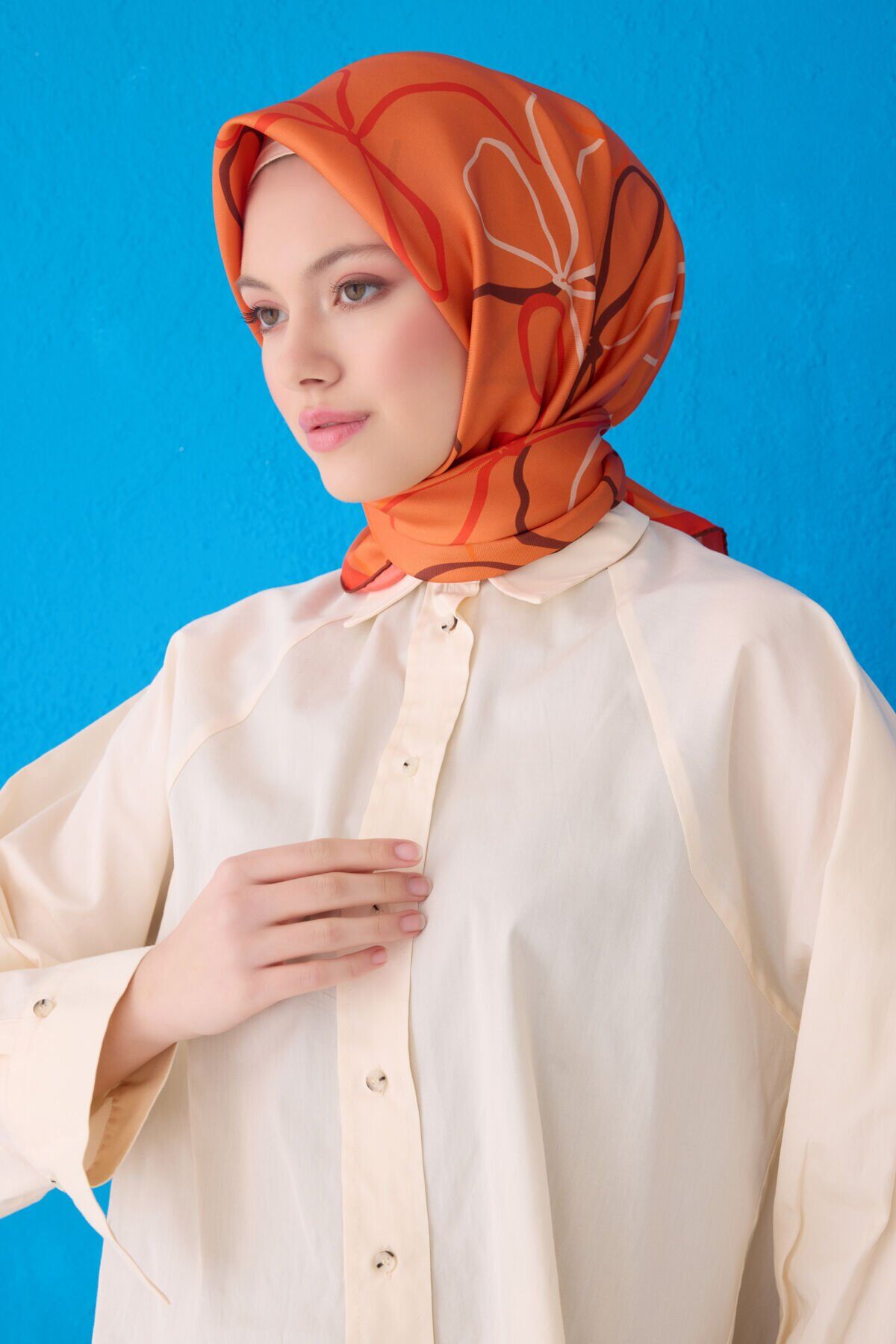 Belli İpek Eşarp 2025 İlkbahar-Yaz - 4113D-81 - Sura