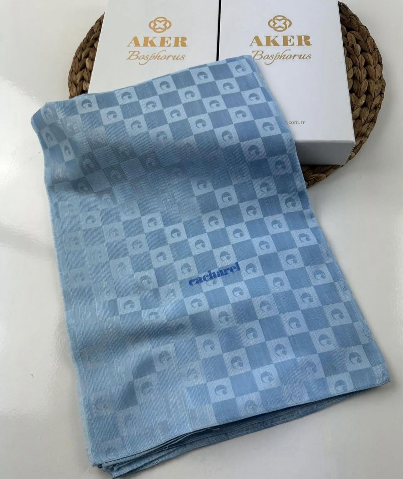 Cacharel Pamuk İpek Şal Bebe Mavi 8936983-926