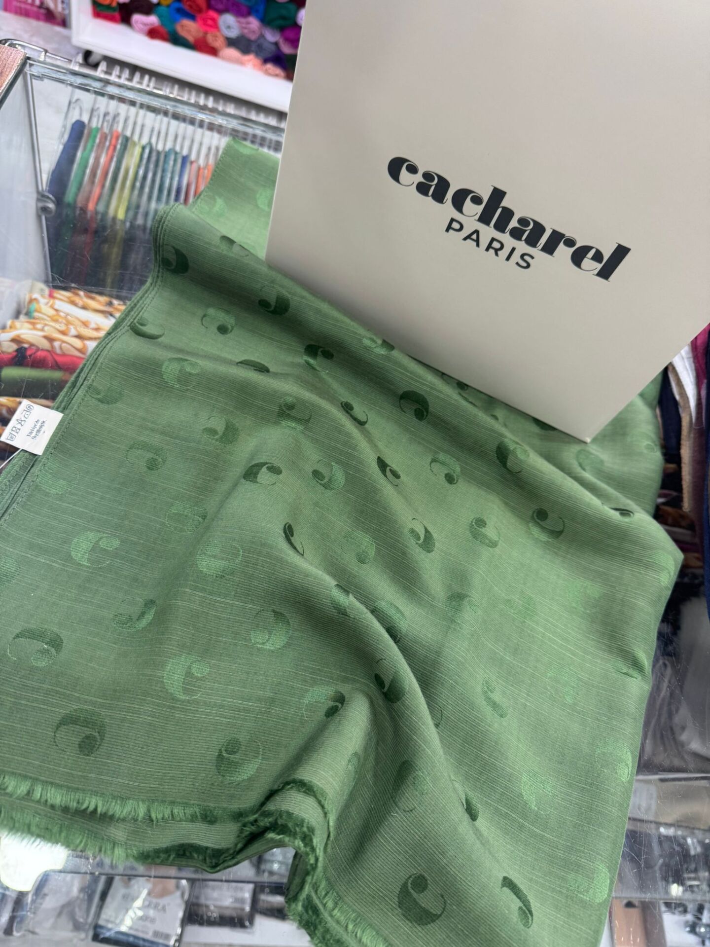 Cacharel Pamuk İpek Şal Yeşil 8939681-953