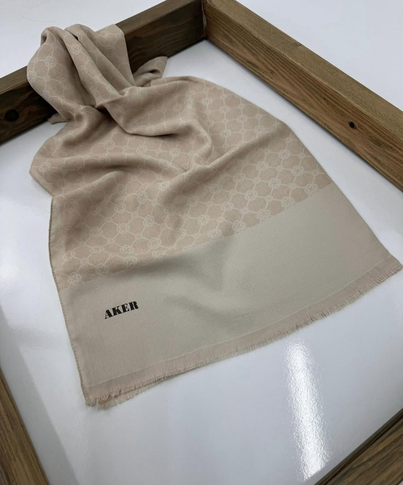 Aker Elegance Monogram Şal - 1090100-989 Bej