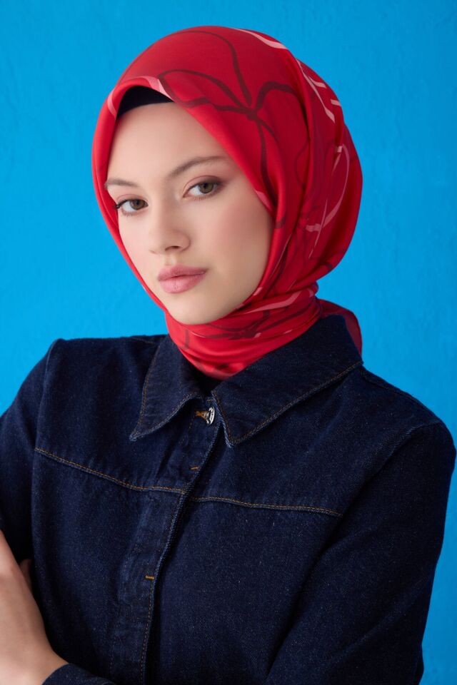Belli İpek Eşarp 2025 İlkbahar-Yaz - 4113D-84- Sura