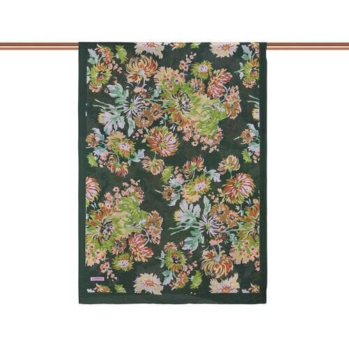 İpekevi Haki Yeşili Kasımpatı Desenli Tensel Şal 02144