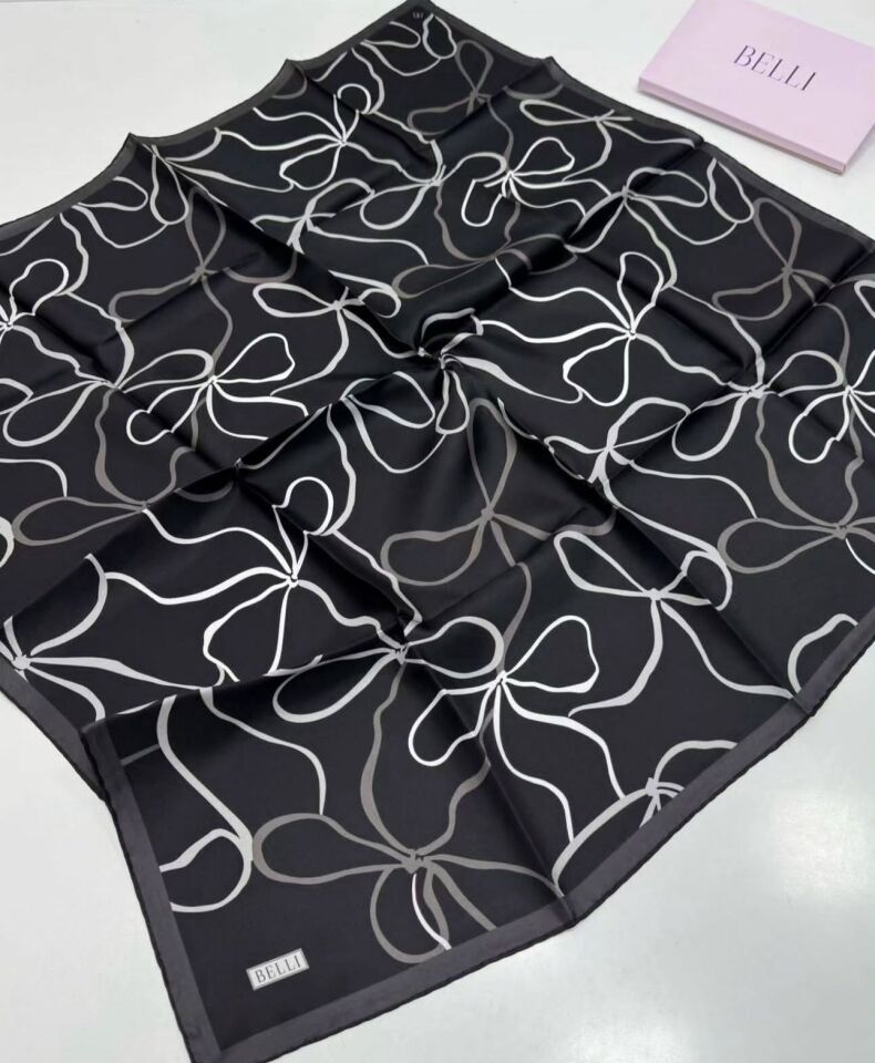 Belli İpek Eşarp 2025 İlkbahar-Yaz - 4113D-57- Tivil