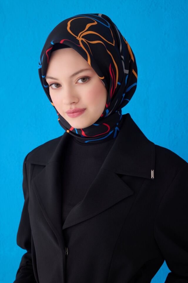 Belli İpek Eşarp 2025 İlkbahar-Yaz - 4113D-85- Tivil