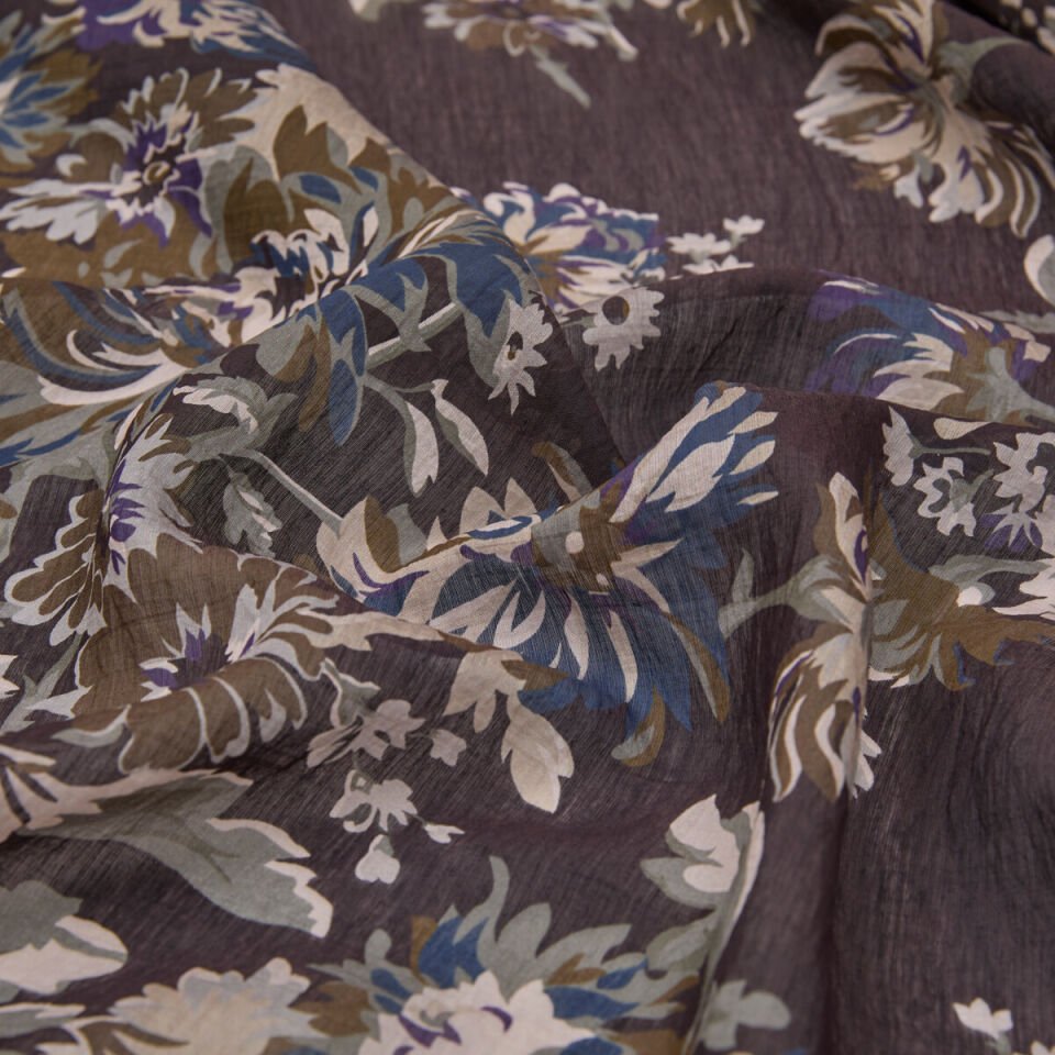 İpekevi Kahve Bej Kasımpatı Desenli Tensel Şal 02144