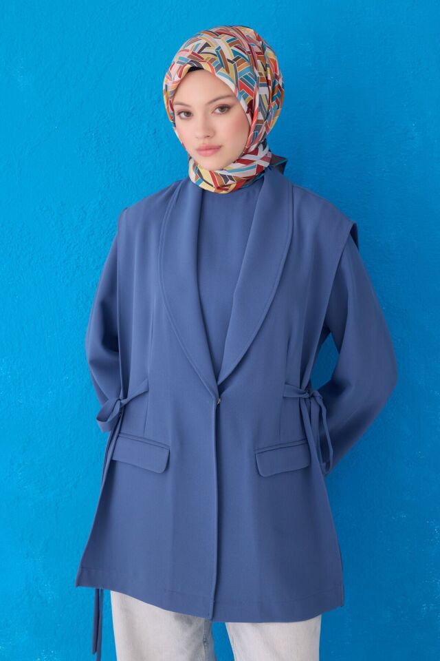 Belli İpek Eşarp 2025 İlkbahar-Yaz - 4119D-84-Tivil