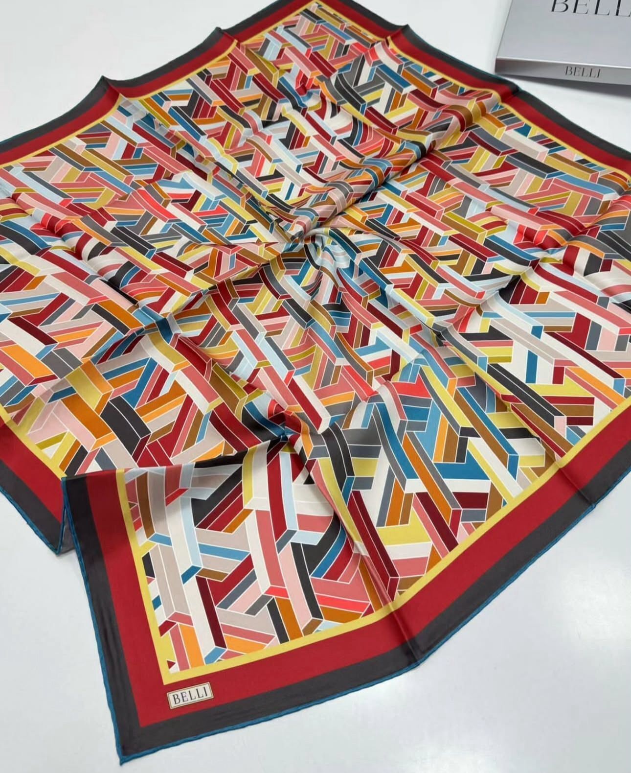 Belli İpek Eşarp 2025 İlkbahar-Yaz - 4119D-84-Tivil