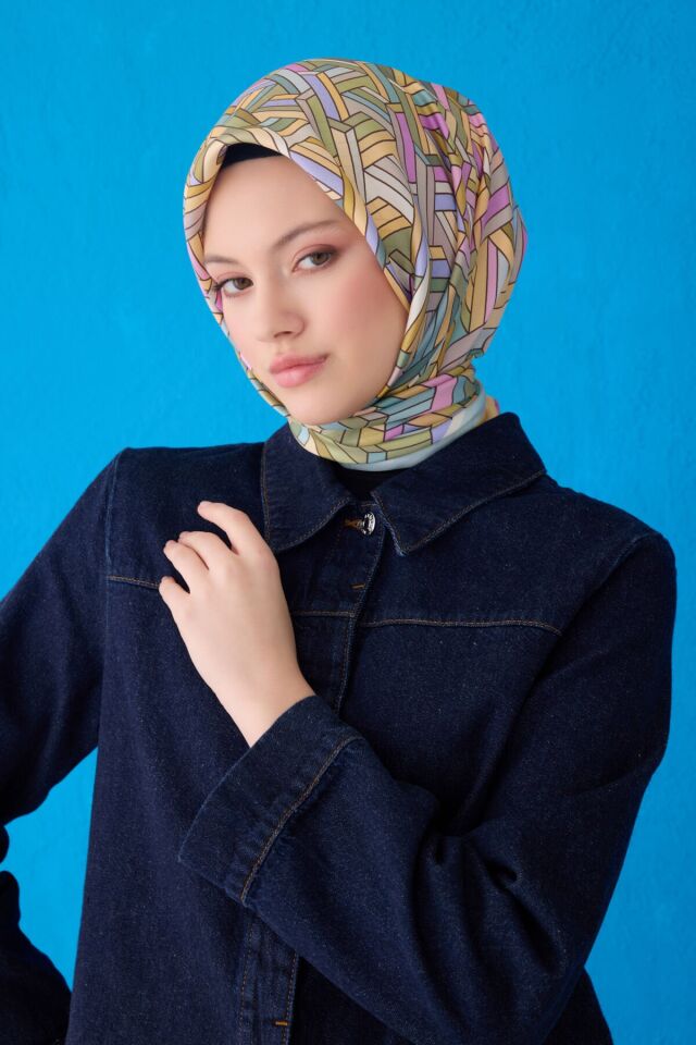 Belli İpek Eşarp 2025 İlkbahar-Yaz - 4119D-39 - Tivil