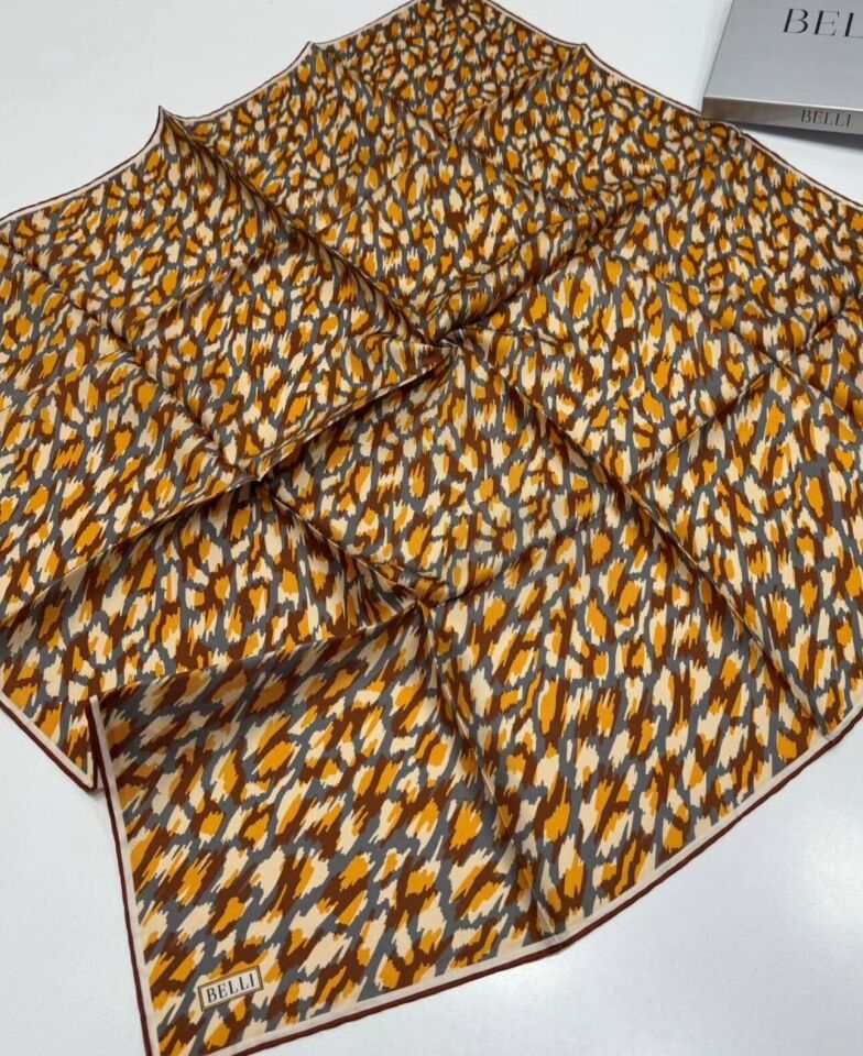 Belli İpek Eşarp 2025 İlkbahar-Yaz - 4103D-37-Tivil