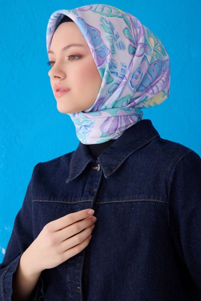 Belli İpek Eşarp 2025 İlkbahar-Yaz - 4114D-83 - Tivil