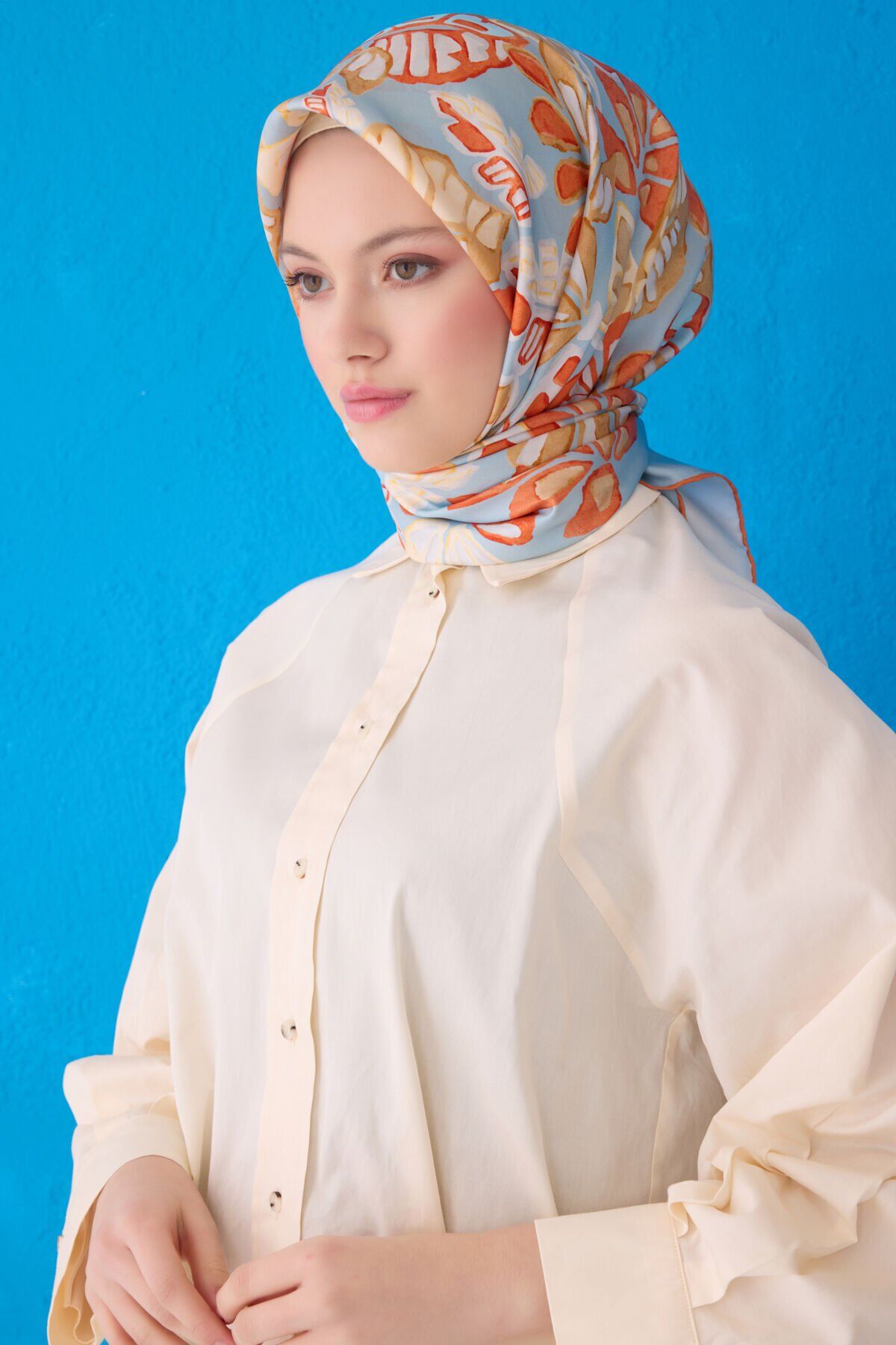 Belli İpek Eşarp 2025 İlkbahar-Yaz - 4114D-07 - Tivil