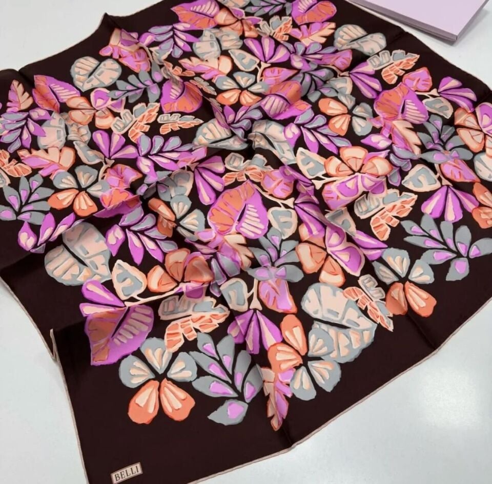 Belli İpek Eşarp 2025 İlkbahar-Yaz - 4114D-86 - Sura