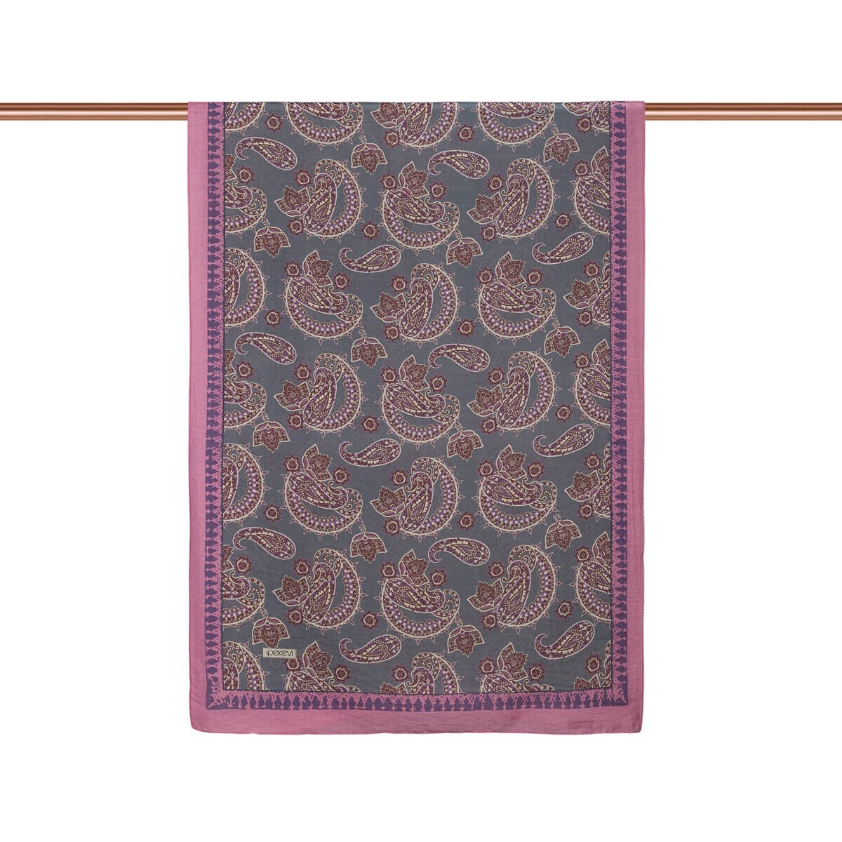 İpekevi Gülkurusu Mezopotamya Model 04 Desenli Tensel Şal 02888