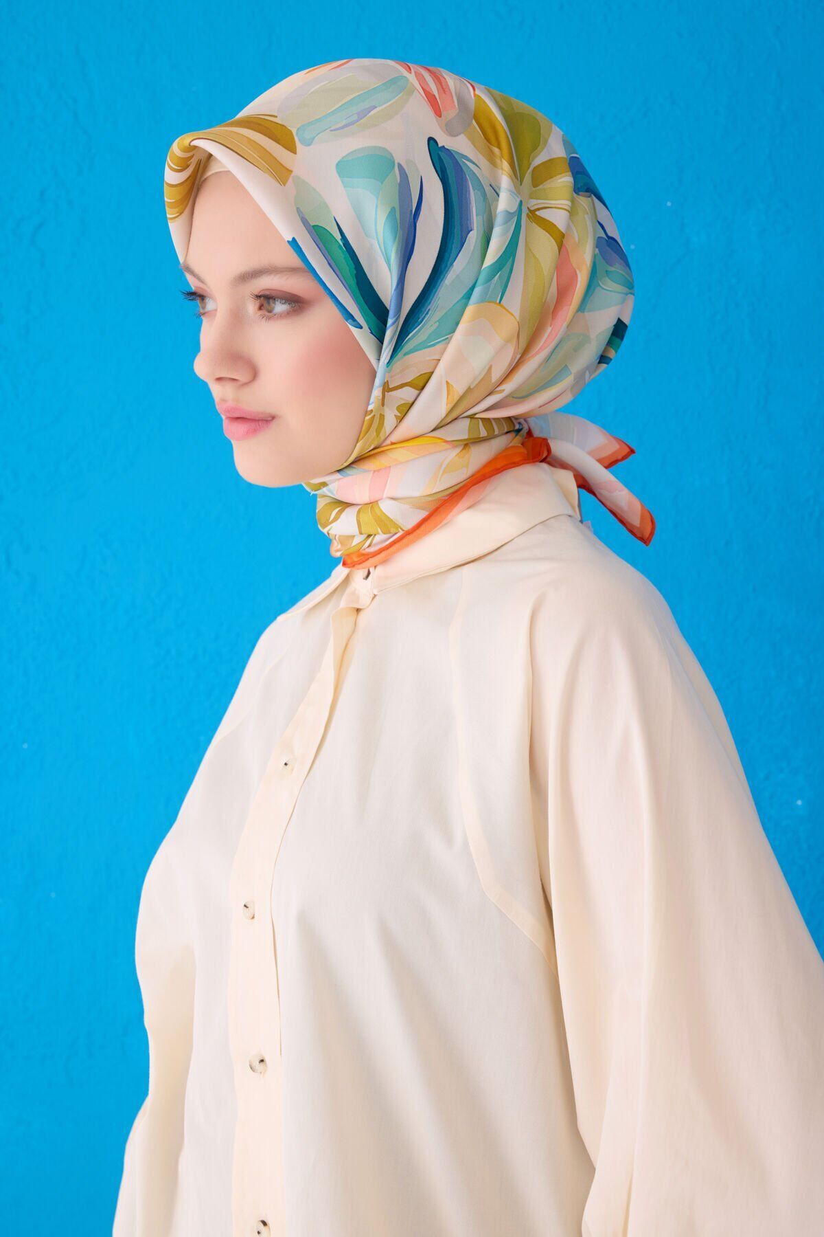 Belli İpek Eşarp 2025 İlkbahar-Yaz - 4107D-81 - Tivil