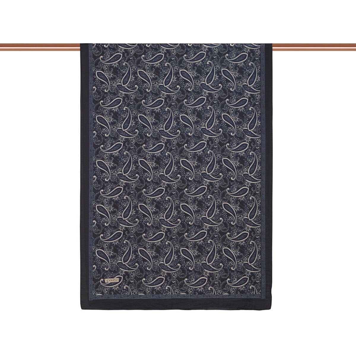 İpekevi Siyah Mezopotamya Model 01 Desenli Tensel Şal 02883