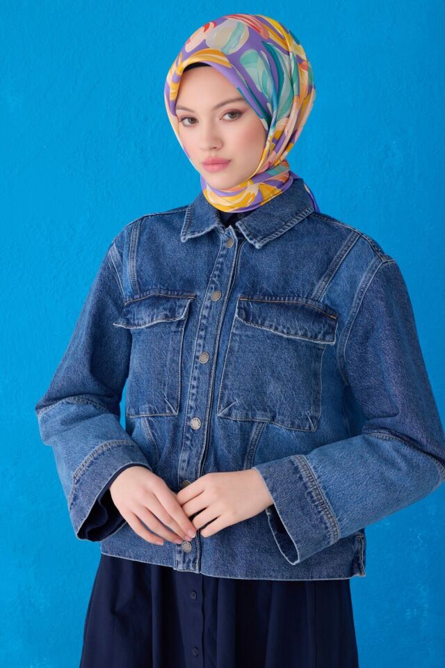 Belli İpek Eşarp 2025 İlkbahar-Yaz - 4107D- 36-Tivil