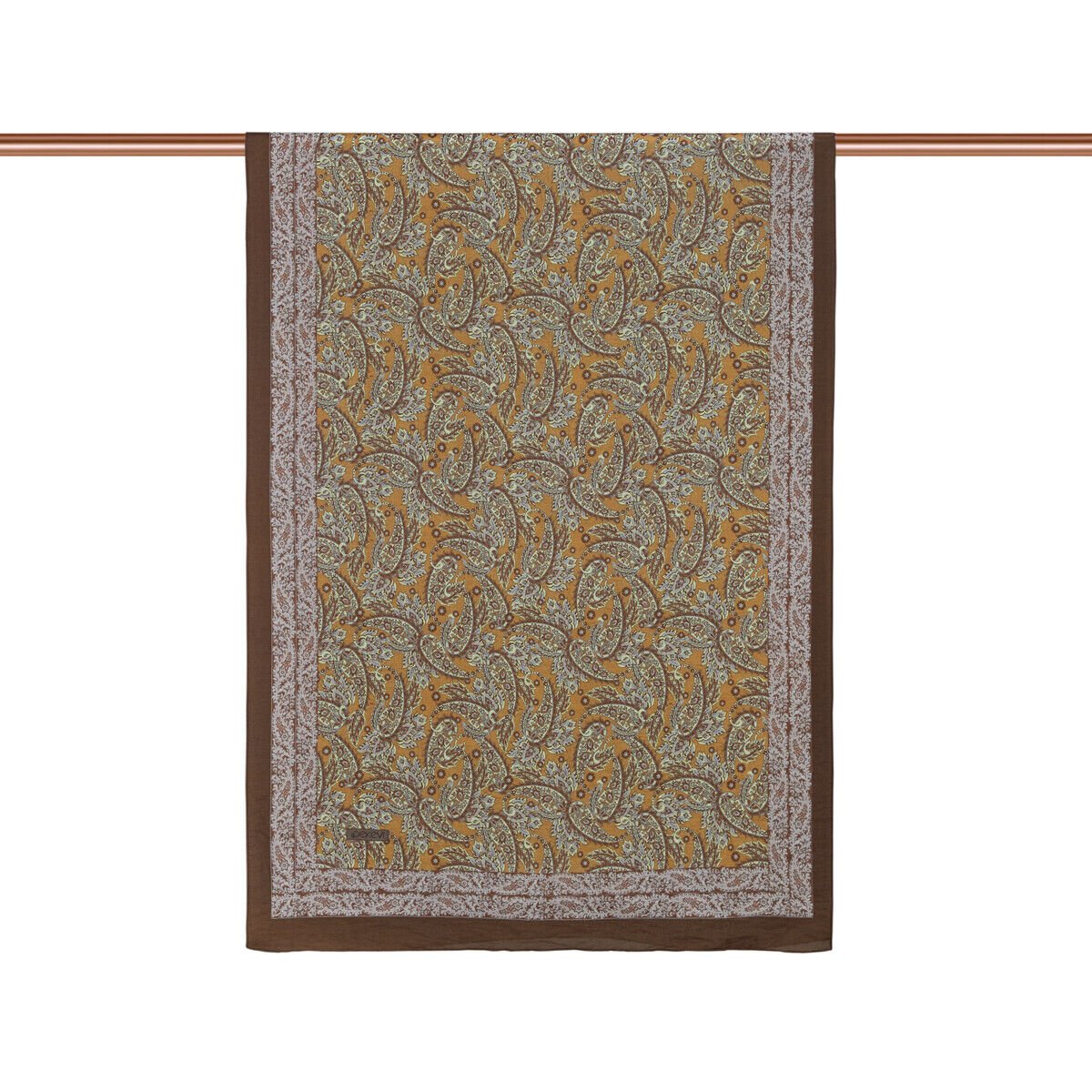 İpekevi Yağ Yeşili Mezopotamya Model 03 Desenli Tensel Şal 02886